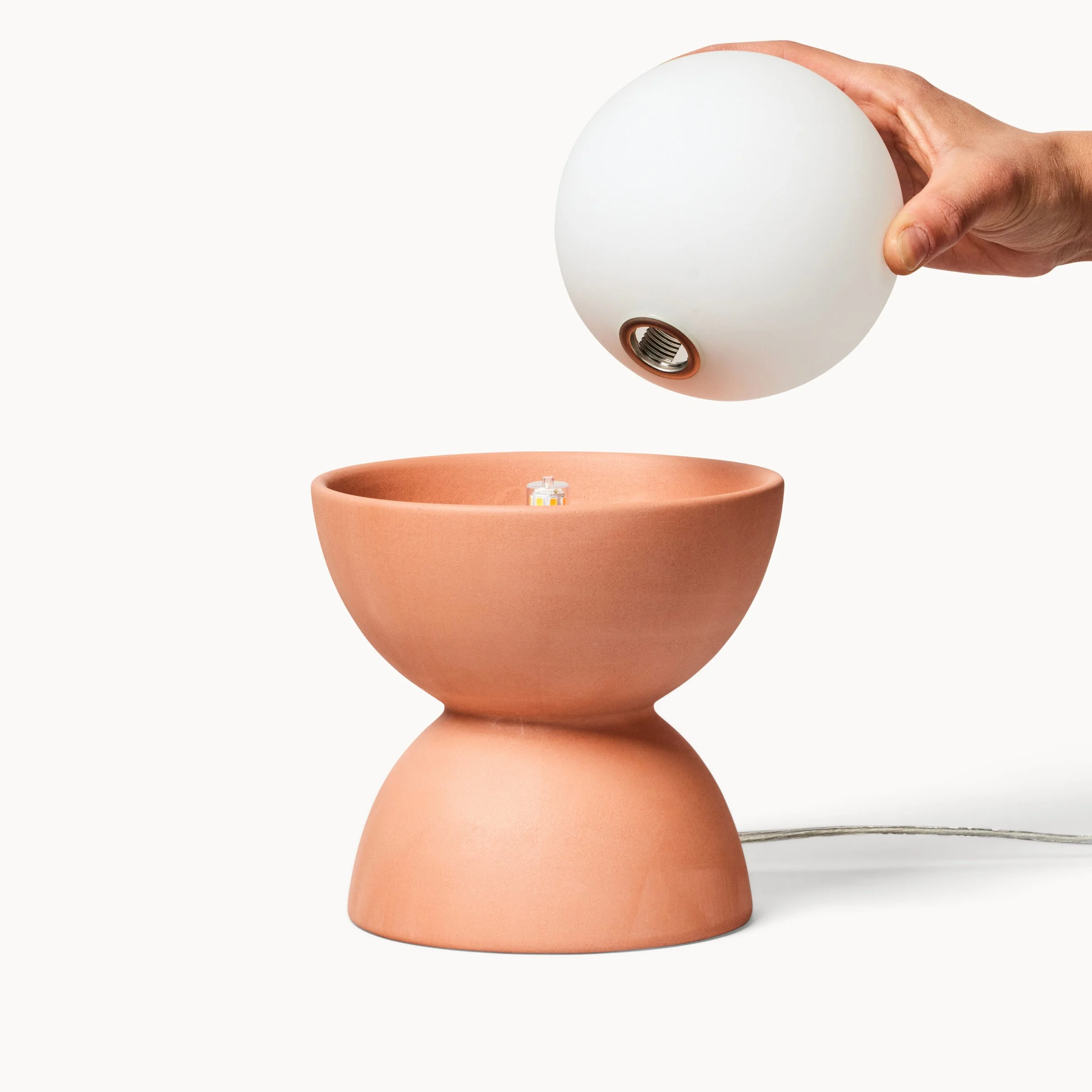 Stacked Table Lamp in Stone — Franca NYC